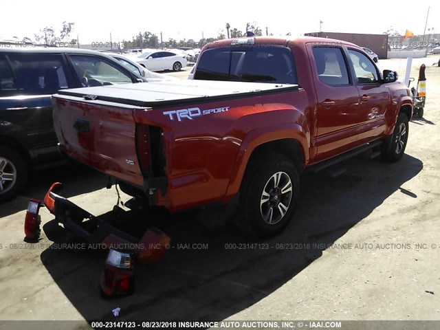 3TMAZ5CN3HM051760 - 2017 TOYOTA TACOMA DBL CAB/SR5/TRD SPORT/OR ORANGE photo 4