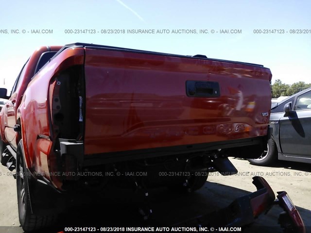 3TMAZ5CN3HM051760 - 2017 TOYOTA TACOMA DBL CAB/SR5/TRD SPORT/OR ORANGE photo 6