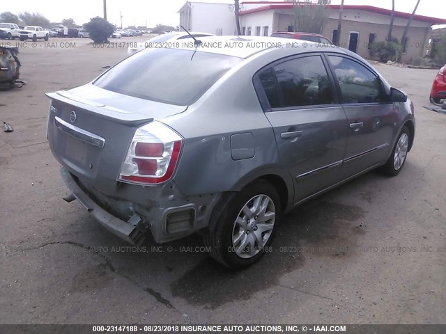 3N1AB6AP5CL630006 - 2012 NISSAN SENTRA 2.0/2.0S/SR/2.0SL SILVER photo 4