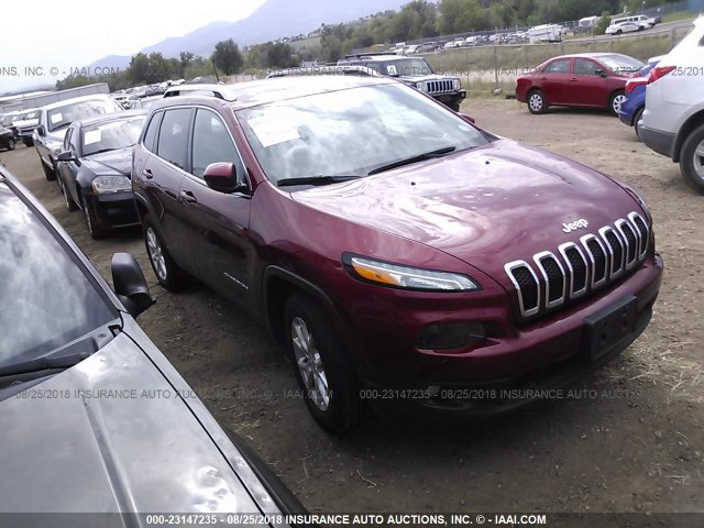 1C4PJMCS2GW155348 - 2016 JEEP CHEROKEE LATITUDE BURGUNDY photo 1