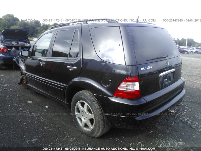 4JGAB75E14A511224 - 2004 MERCEDES-BENZ ML 500 BLACK photo 3