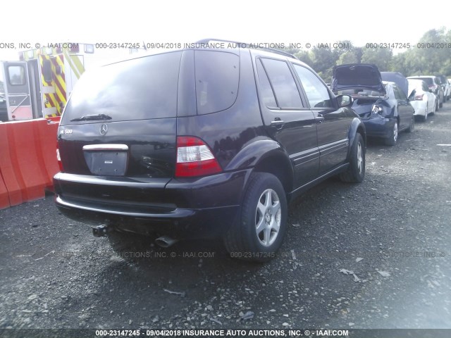 4JGAB75E14A511224 - 2004 MERCEDES-BENZ ML 500 BLACK photo 4