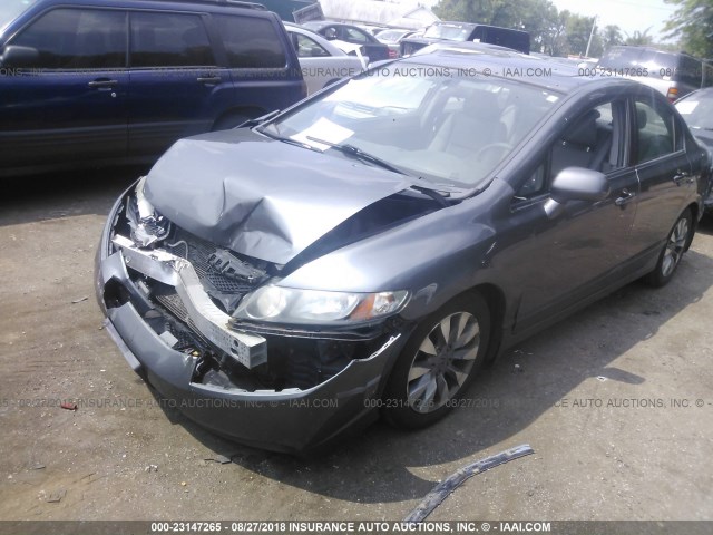 2HGFA16929H314262 - 2009 HONDA CIVIC EXL 灰色 照片 2