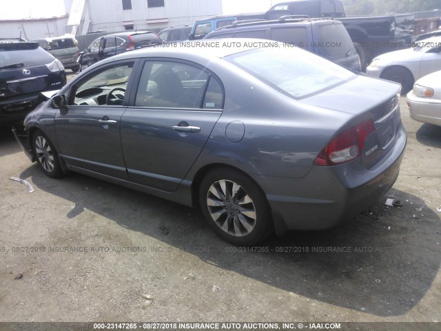 2HGFA16929H314262 - 2009 HONDA CIVIC EXL 灰色 照片 3