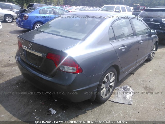 2HGFA16929H314262 - 2009 HONDA CIVIC EXL 灰色 照片 4