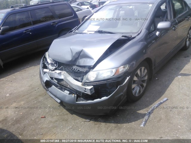 2HGFA16929H314262 - 2009 HONDA CIVIC EXL 灰色 照片 6