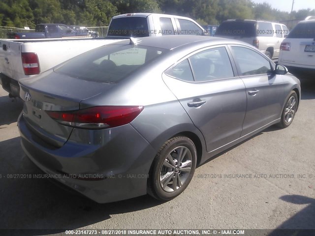 5NPD84LF3JH363527 - 2018 HYUNDAI ELANTRA SEL/VALUE/LIMITED GRAY photo 4