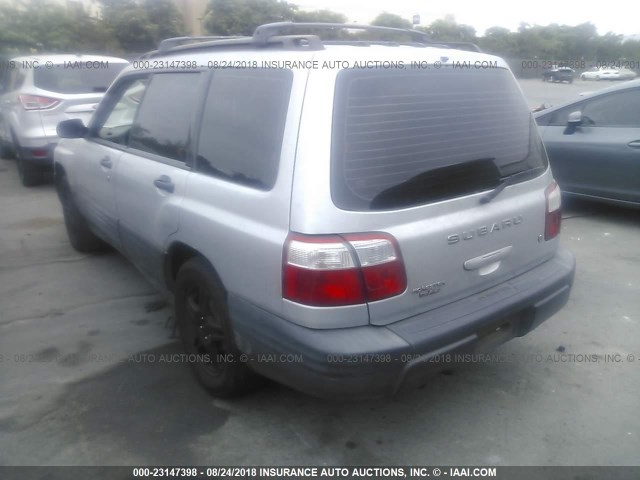 JF1SF63532H712191 - 2002 SUBARU FORESTER L SILVER photo 3