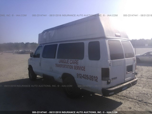 1FTSS34L26DB03561 - 2006 FORD ECONOLINE E350 SUPER DUTY VAN WHITE photo 3