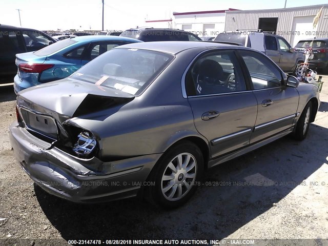 KMHWF35H44A989327 - 2004 HYUNDAI SONATA GLS/LX ნაცრისფერი ფოტო 4