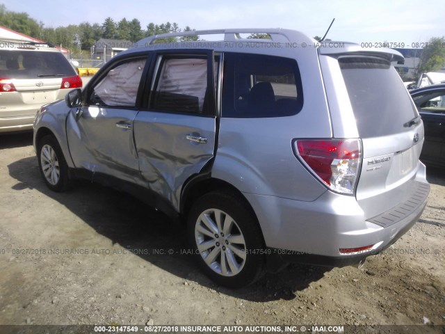 JF2SHAHC9CH431353 - 2012 SUBARU FORESTER TOURING 银色 照片 3