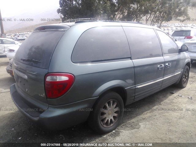 2C4GP54L21R370756 - 2001 CHRYSLER TOWN & COUNTRY LXI GREEN photo 4