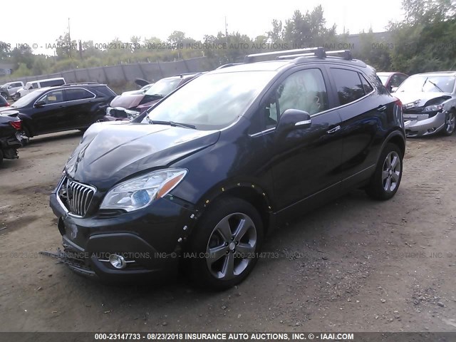 KL4CJFSB0EB755991 - 2014 BUICK ENCORE CONVENIENCE BLACK photo 2