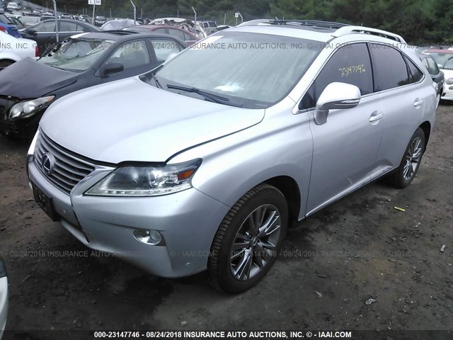 JTJBC1BA7E2458171 - 2014 LEXUS RX 450 SILVER photo 2