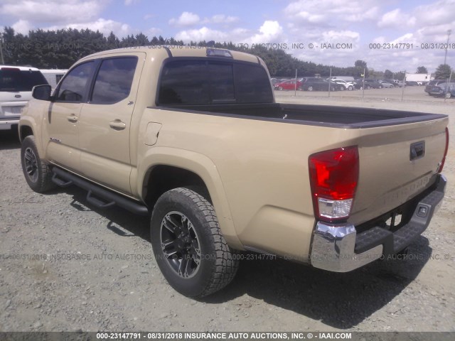 5TFAZ5CN9HX022810 - 2017 TOYOTA TACOMA DBL CAB/SR5/TRD SPORT/OR BROWN photo 3