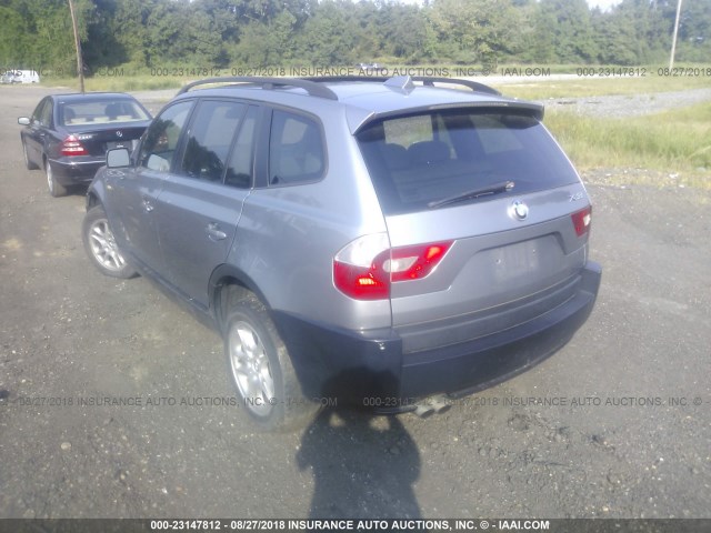 WBXPA73484WB25646 - 2004 BMW X3 2.5I GRAY photo 3