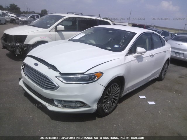 3FA6P0K90HR168028 - 2017 FORD FUSION TITANIUM WHITE photo 2