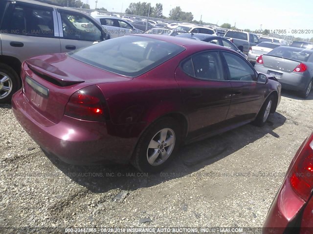 2G2WP552X61132746 - 2006 PONTIAC GRAND PRIX MAROON photo 4