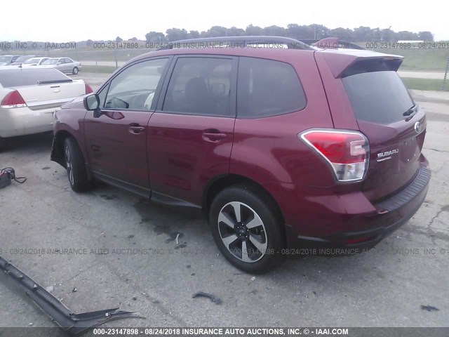 JF2SJAEC2HH448415 - 2017 SUBARU FORESTER 2.5I PREMIUM RED photo 3