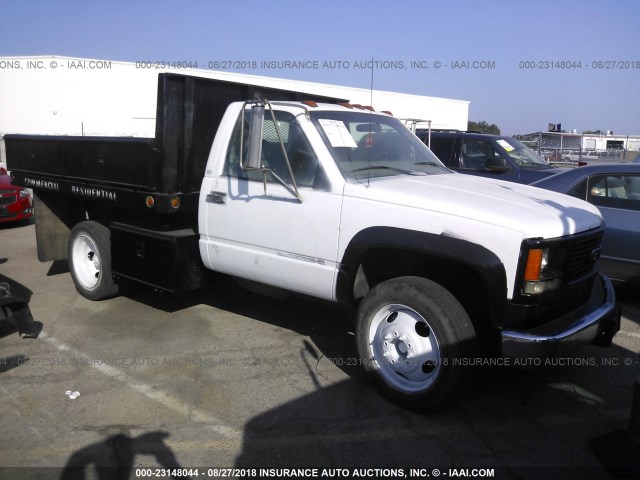 1GDKC34F3YF450844 - 2000 GMC SIERRA C3500 HEAVY DUTY WHITE photo 1