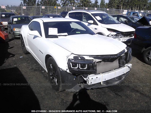 2G1FA1E37F9299378 - 2015 CHEVROLET CAMARO LS WHITE photo 1