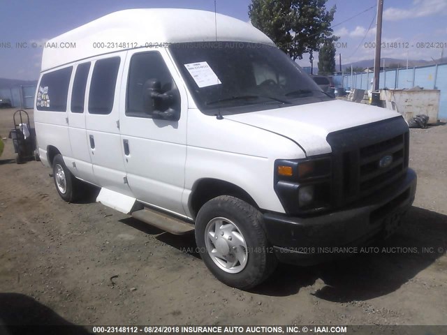 1FTNE14W59DA70014 - 2009 FORD ECONOLINE E150 VAN WHITE photo 1