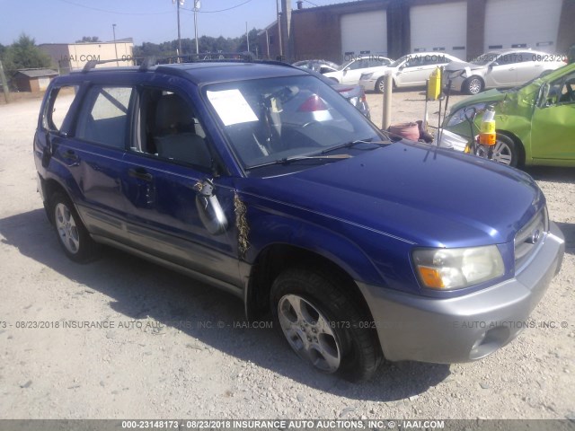 JF1SG65644G702958 - 2004 SUBARU FORESTER 2.5XS Bleu photo 1