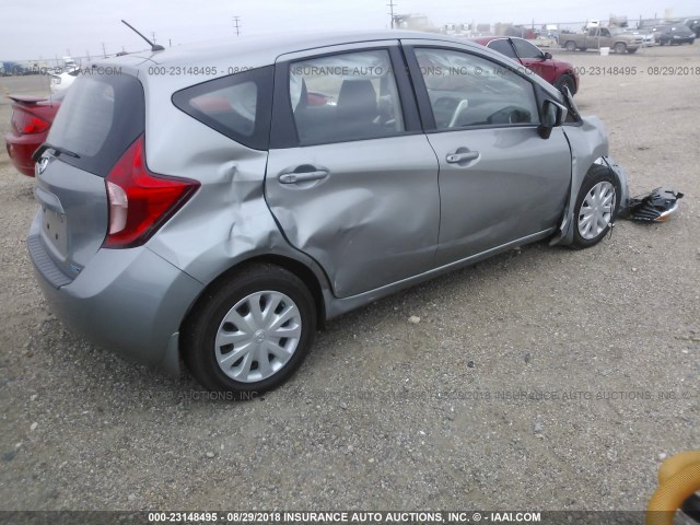 3N1CE2CP8FL448567 - 2015 NISSAN VERSA NOTE S/S PLUS/SV/SL/SR GRAY photo 4