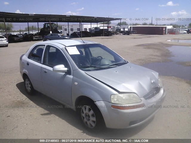 KL1TD52675B391263 - 2005 CHEVROLET AVEO LS SILVER photo 1