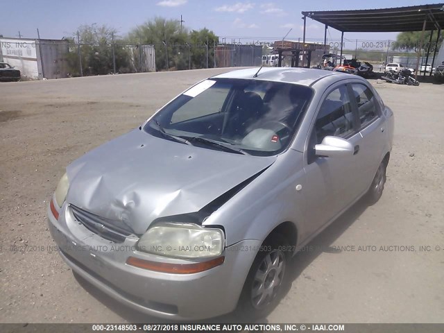 KL1TD52675B391263 - 2005 CHEVROLET AVEO LS SILVER photo 2