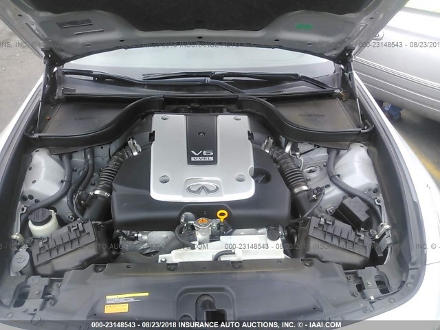 JN1CV6AR4DM766670 - 2013 INFINITI G37 SILVER photo 10