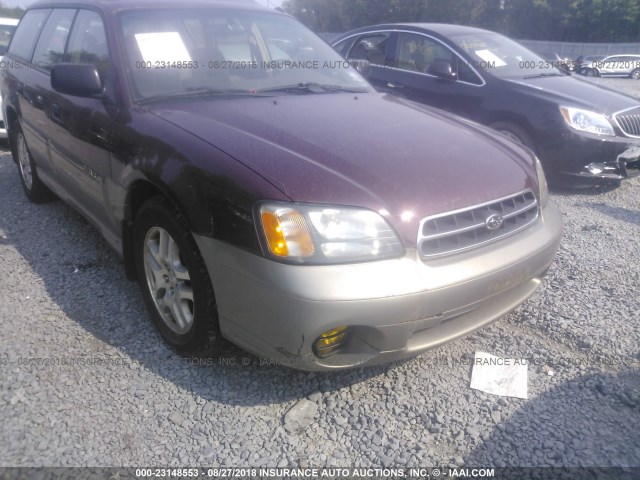 4S3BH665616606165 - 2001 SUBARU LEGACY OUTBACK MAROON photo 6