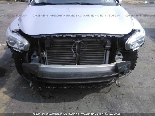 5N1AL0MM0DC346509 - 2013 INFINITI JX35 SILVER photo 6