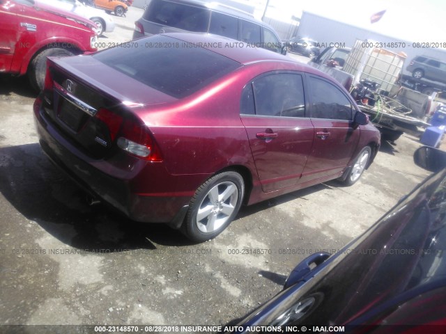 2HGFA16609H361294 - 2009 HONDA CIVIC أحمر صورة 4