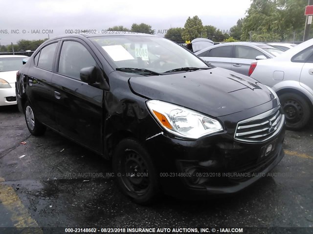 ML32F3FJ1HHF06481 - 2017 MITSUBISHI MIRAGE G4 ES შავი ფოტო 1