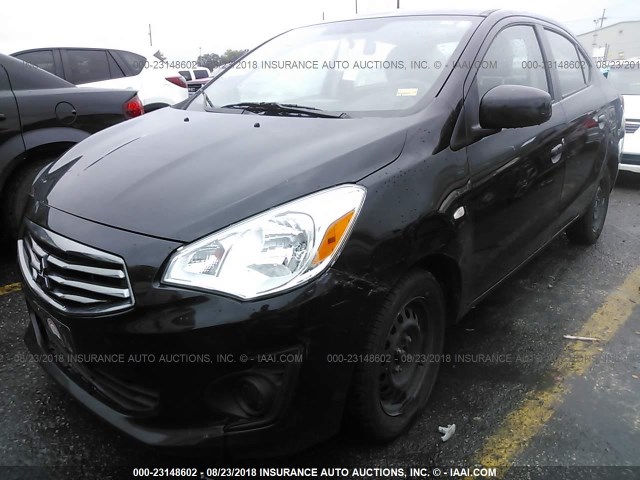 ML32F3FJ1HHF06481 - 2017 MITSUBISHI MIRAGE G4 ES შავი ფოტო 2