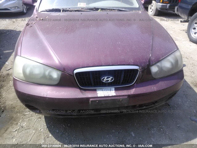 KMHDN45D91U212990 - 2001 HYUNDAI ELANTRA GLS/GT MAROON photo 6