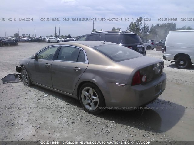 1G1ZH57B88F254660 - 2008 CHEVROLET MALIBU 1LT ოქროსფერი ფოტო 3