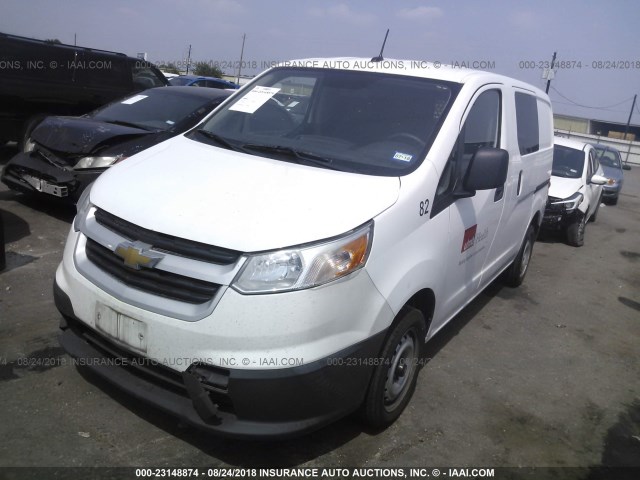 3N63M0ZN0FK722146 - 2015 CHEVROLET CITY EXPRESS LT WHITE photo 2