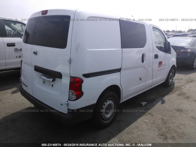 3N63M0ZN0FK722146 - 2015 CHEVROLET CITY EXPRESS LT WHITE photo 4