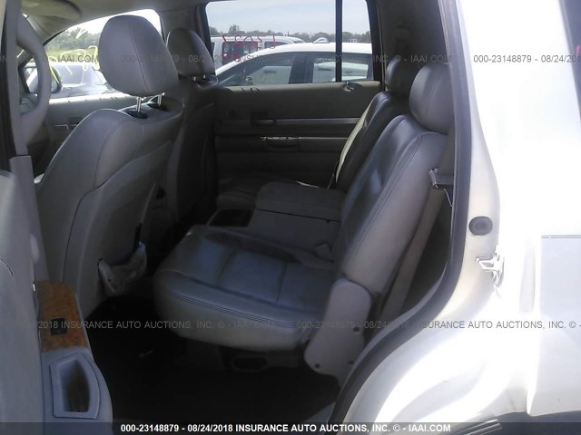 1A8HX58287F548135 - 2007 CHRYSLER ASPEN LIMITED WHITE photo 8