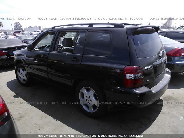 JTEDP21A050047600 - 2005 TOYOTA HIGHLANDER LIMITED BLACK photo 3