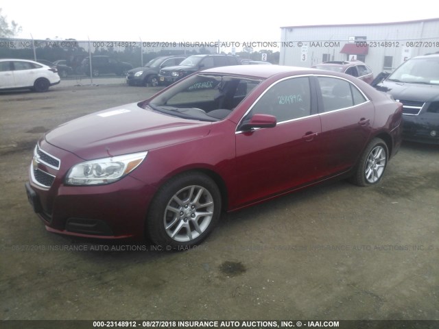 1G11D5SR5DF278762 - 2013 CHEVROLET MALIBU 1LT წითელი ფოტო 2