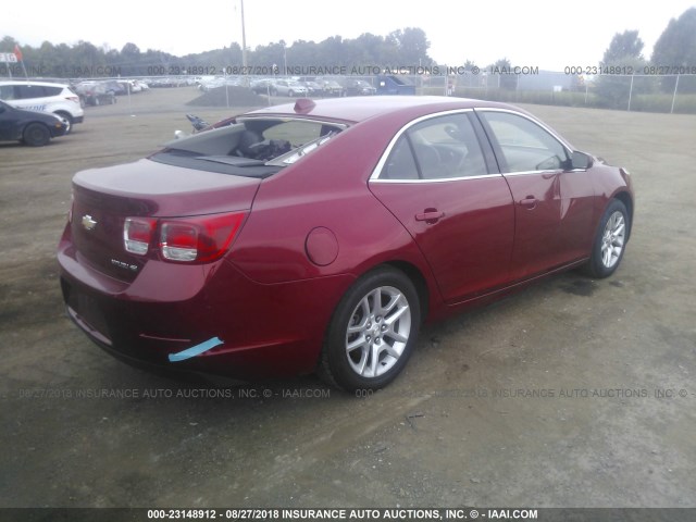 1G11D5SR5DF278762 - 2013 CHEVROLET MALIBU 1LT წითელი ფოტო 4