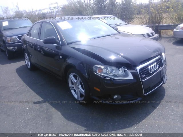 WAUAF78E78A006649 - 2008 AUDI A4 2.0T BLACK photo 1