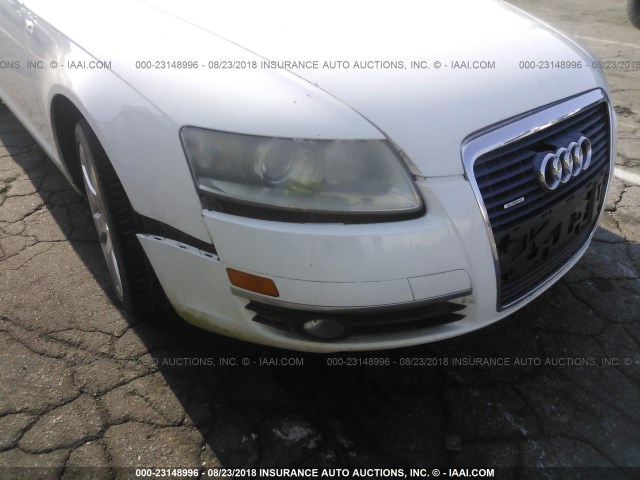 WAUDH74F26N182472 - 2006 AUDI A6 3.2 QUATTRO WHITE photo 6