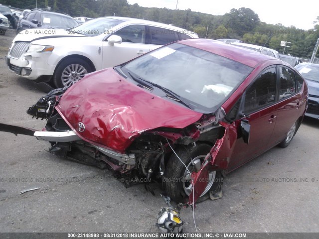 JTDKB20U667067607 - 2006 TOYOTA PRIUS RED photo 2