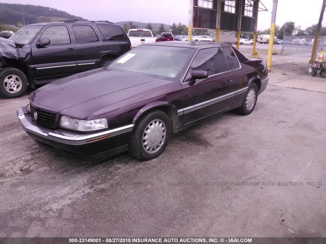 1G6ET1292RU600672 - 1994 CADILLAC ELDORADO TOURING MAROON photo 2