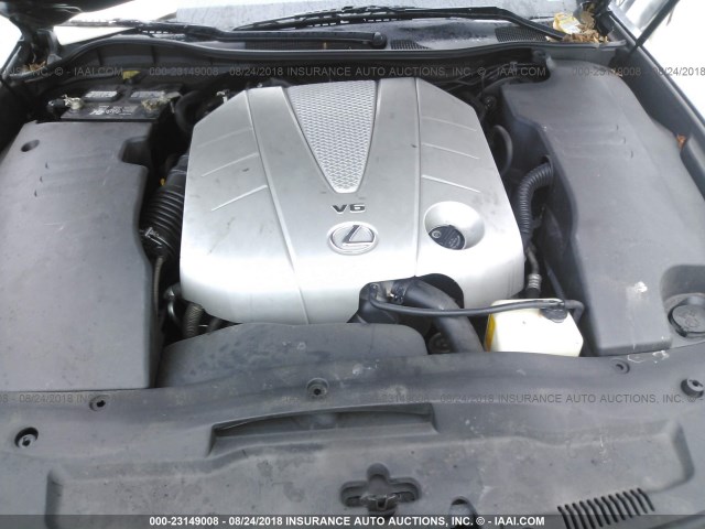 JTHBE96S570012161 - 2007 LEXUS GS 350 GRAY photo 10