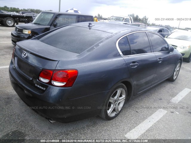 JTHBE96S570012161 - 2007 LEXUS GS 350 GRAY photo 4